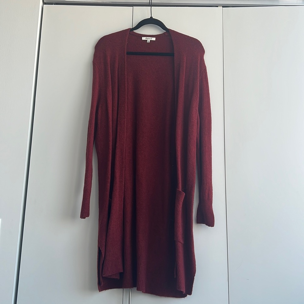 Maroon madewell long cardigan